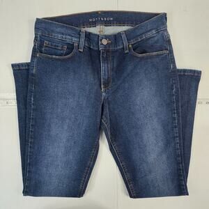 Mott‎ & Bow boyfriend jeans blue denim 28x30 womens medium wash 6064